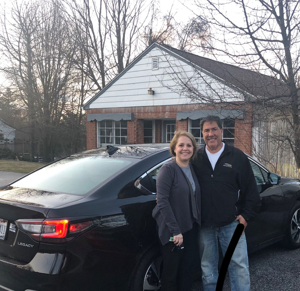 Michael and Andrea from Chagrin Falls next to her new car.